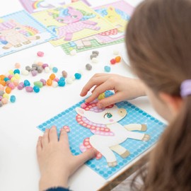 PlayMais MOSAIC Dream Pony creative craft kit for girls & boys from 3 years | 2300 6 mosaic templates with lovely ponies | stimulates creativity & motor skills | natural toy