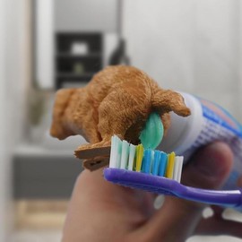 2Pcs Funny Puppy Poop Toothpaste Dispenser – Dog Butt Toothpaste Topper - qty: 1pcs