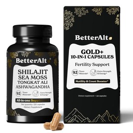 BetterAlt GOLD+ Shilajit, Ashwagandha & Sea Moss Capsules | Lab-Tested for Purity | Helps Boost Energy & Immunity | 2-Month Pack:_All-in-one Energy | Pack of 1