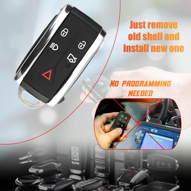 Sianxaido KR55WK49244 Key Fob Shell Case Compatible with XF 2009-2013