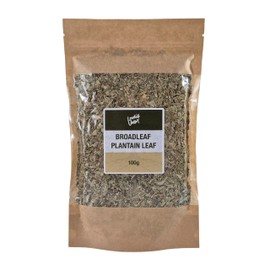 Lowhill Valley Broadleaf Plantain Leaf Herbal Tea - Cut and Dried Plantago Major Leaves for Digestive Comfort and Immune Support - Rich in Vitamins and Antioxidants - 100% Natural – 100g