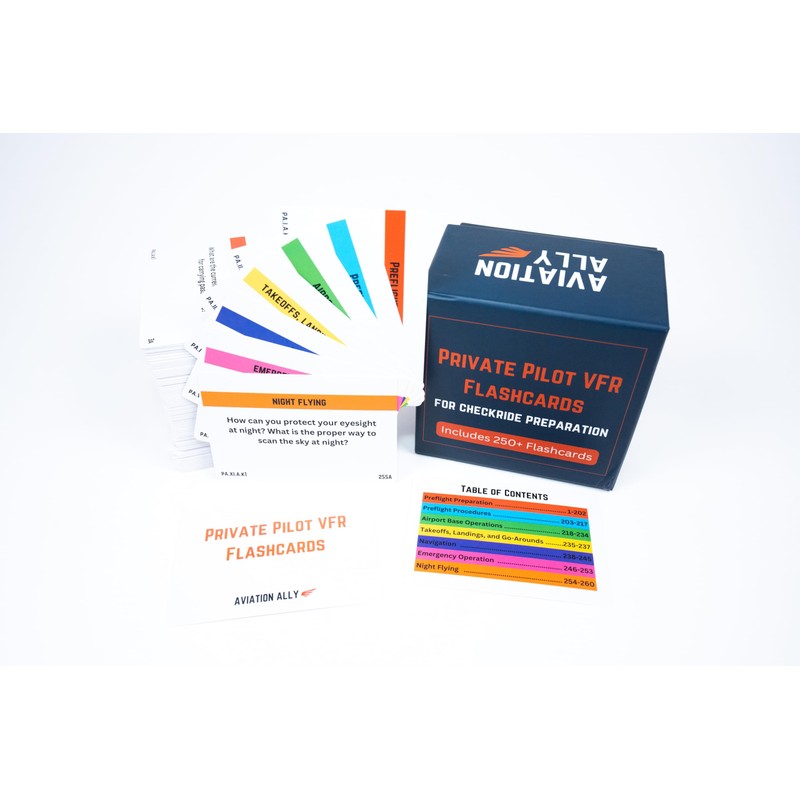 Private Pilot VFR Flashcards for Checkride Oral Exam Preparation -