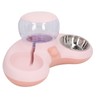 Double Cat Bowls Pet Food and Water Bowl Set Tilted