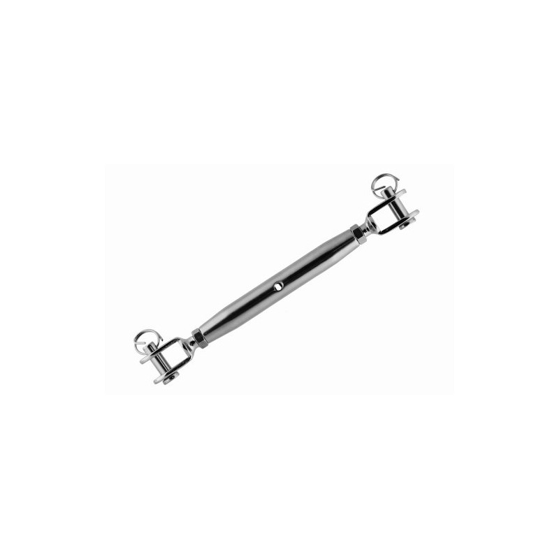 M10 Turnbuckle With Two Forks, Stainless Steel AISI 316