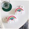 jojofuny 3pcs Cartoon Rainbow Wireless Earphone Cover Protective Case for