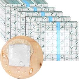 Hola Health 25 Pcs Waterproof Ostomy Shower Cover 8"x8" Stoma Bath Protector Shield Dressing Bandage for Colostomy Supply Pouch Guard Accessory
