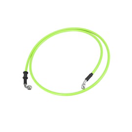 Partuto Universal 150cm 59.06" Motorcycle Brake Clutch Oil Hose Line Pipe Hydraulic Reinforced Stainless Steel Braided Green Replacement