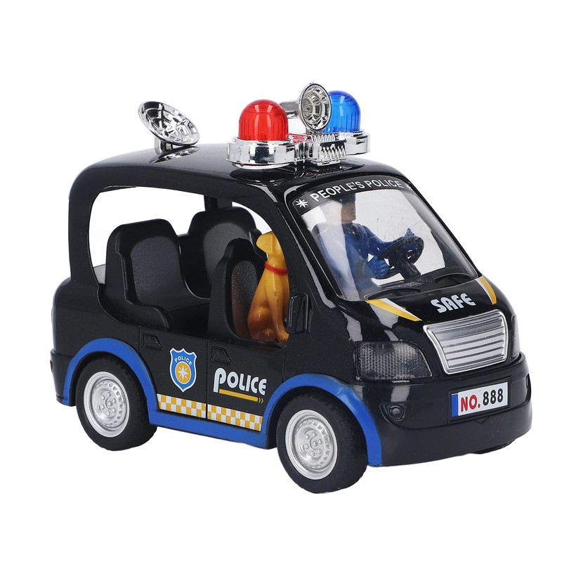 Policeman Car Toy Strong Alloy Detailed Texture Lights Sound Effect