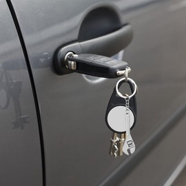 LightBeacon Pack of 5 Car Keyrings, Turbocharger Key Fob, Decoration with O-Ring, for Car Lovers, A Must for Gifting, Silver, silver