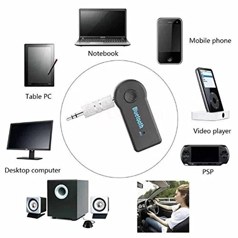 Unbranded/Generic Wireless Bluetooth 3.5mm AUX Audio Stereo Music Home Car