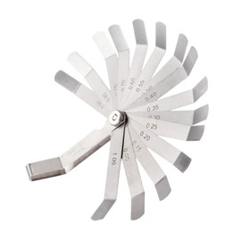 ieron Metric Feeler Gauge Set, 16 Pcs Blades Dimensional Measurement Tool Markered Metric Imperial Measure Hand Tool Stainless Steel Gap Filler Thickness Gage Measuring Tools (0.05-1.0mm)