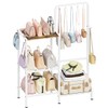 Whoonba Floor-Standing 3-Tier Purse Organizer, High-Capacity Bag Holder with 8