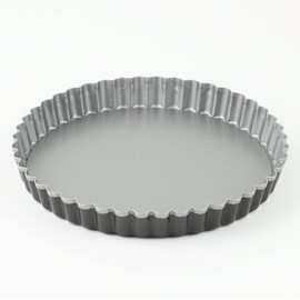 DELISH KITCHEN CX-10 Pearl Metal Fluorine Treated Tart Pan, 7.1 inches (18 cm), Removable Bottom