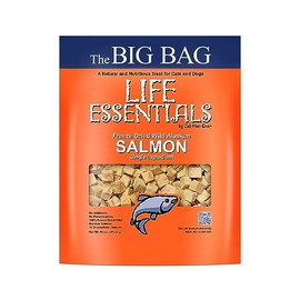 LIFE ESSENTIALS BY CAT-MAN-DOO All Natural Freeze Dried Wild Alaskan Salmon Treats for Cats & Dogs - 16 Ounce Big Bag