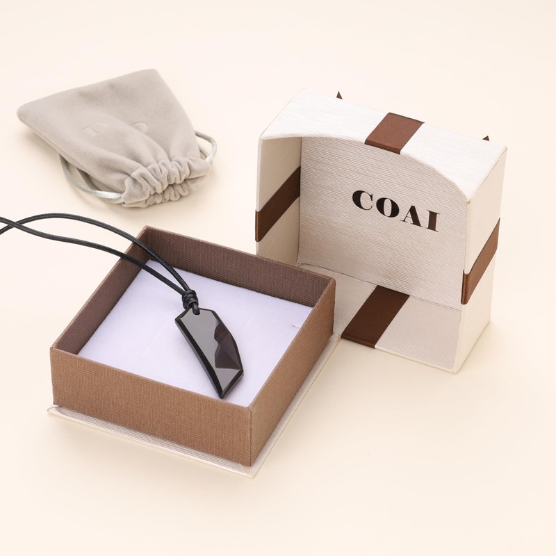 coai Wolf Fang Pendant Necklace, Non-metal, Black