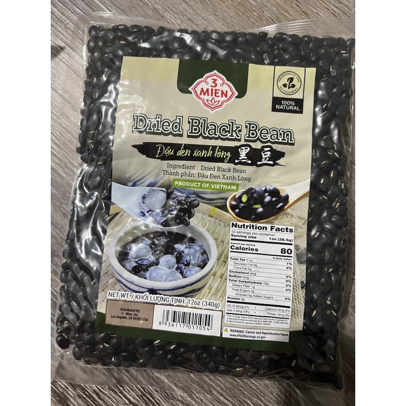3 Mien Black Bean with Green Kernel - Dau Den