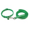 Polypropylene Green Dog Collar and Leash Set With Dot Shape