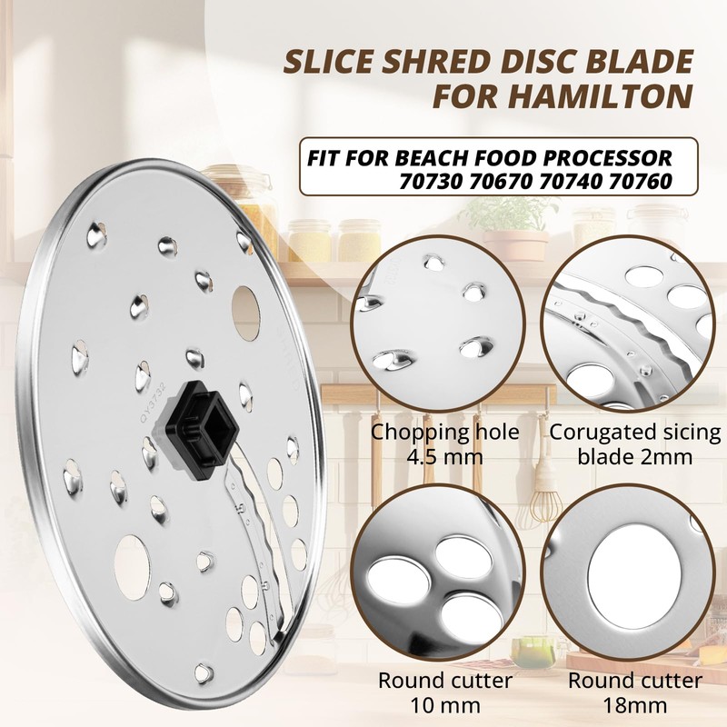 Food Processor Slice/Shred Disc Blade Replacement for Hamilton Beach 70730