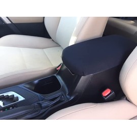 Auto Console Covers- Fits The Toyota RAV4 2006-2013 Center Console Armrest Cover Waterproof Neoprene Fabric- Black