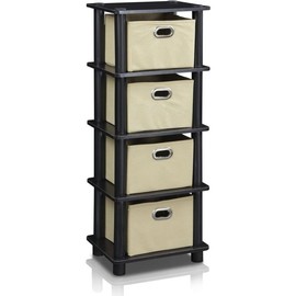 LACi-Bins System Rack,.(W) x.(H) Inch, Espresso/Black - Color: /Black/Light Brown, Pattern Na: Rack