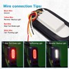 Partsam 2Pcs 6.3 inch Oval Led Stop Turn Tail Lights