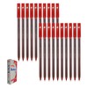 SAINO Softek Ballpoint Pens, RED, Fine Point (0.7mm), Pack of