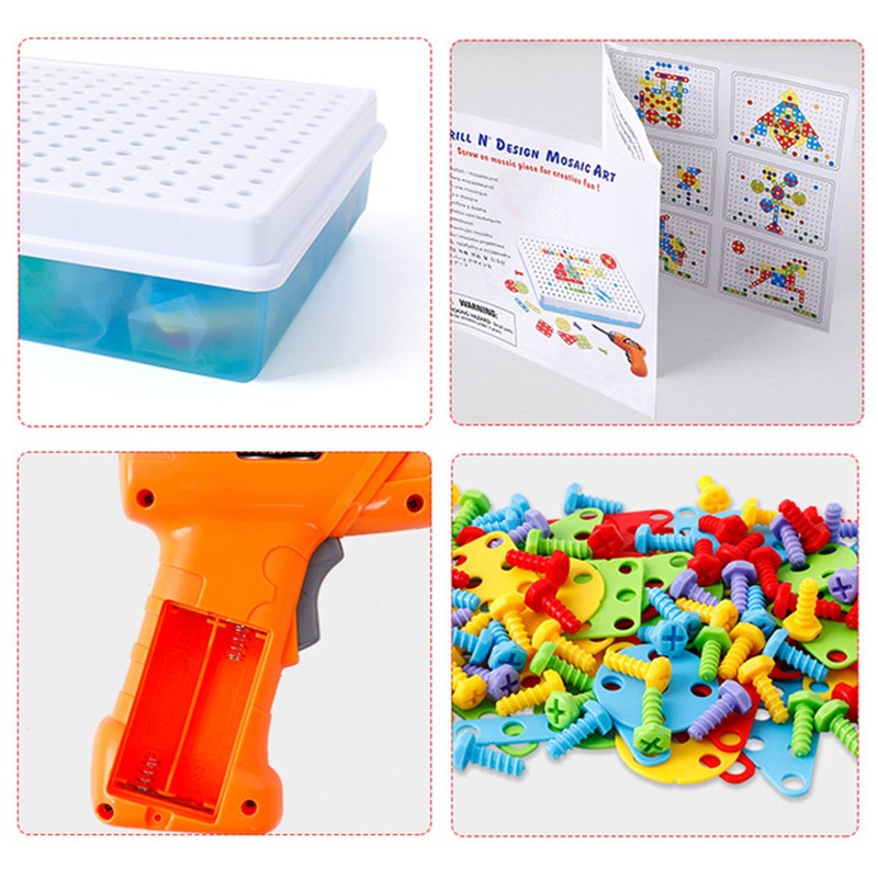 Electric Drill Nut Disassembly Puzzle Toy Children DIY Disassembly Three