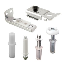 Prime-Line N 7534 Bi-Fold Door Hardware Repair Kit Includes Top and Bottom Brackets, Top and Bottom Pivots and Guide Wheel Door Repair Kit for 1 In. to 1-3/8 In. Thick Doors Up To 50 Lbs - (Pack of 4)