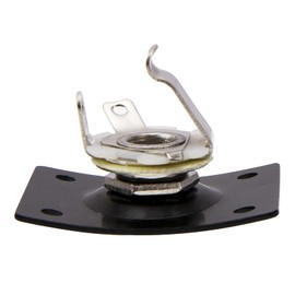 6Pcs Yootones Square Jack Output Plate Guitar Bass Jack Socket Compatible with Electric Guitar Parts Accessories (Black)