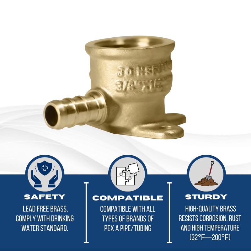 XFITTING 3/8 Inch Pex x 1/2 Inch Female NPT Drop