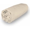 Soleil d'Ocre Notable Fitted Sheet, Cotton, ECRU 160 x 200