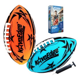 NovaEdge Hydro Water Football 2 Pack – 9.25in Waterproof Pool Football with Double Laces, Lightweight Grip Ball for Kids, Teens & Adults – Great for Beach, Lake, Outdoor Games