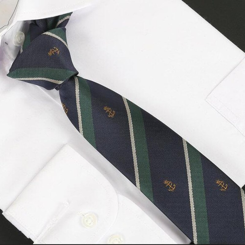 FASELE Necktie, Unisex, Unisex, Striped, Anchor Pattern, Students, High School