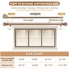 KAMANINA 2 Pack Curtain Rod 32 to 58 Inches (2.6-4.8ft),