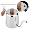 304 Stainless Steel Wooden Handle Drip Coffee Pot Long Gooseneck