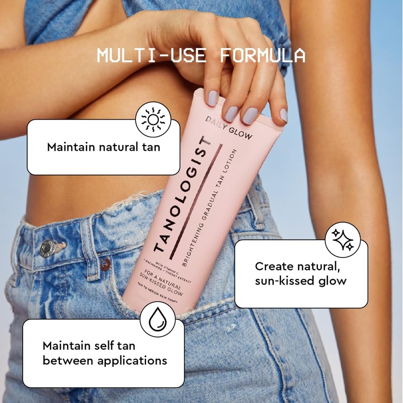 Tanologist Brightening Daily Glow Gradual Self-Tanning Lotion, Fair - Medium,