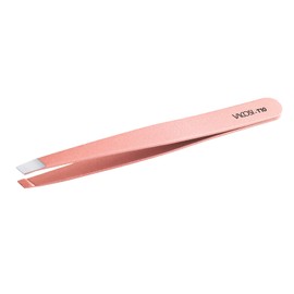 Eyesy Lash Eyebrow Hair Removal Tweezers | Slanted Tweezers for Women & Men Eyebrow, Facial Hair, Ingrown Hair, Splinter Plucking | False Eyelash Tweezers Stainless Steel (Rose Gold)