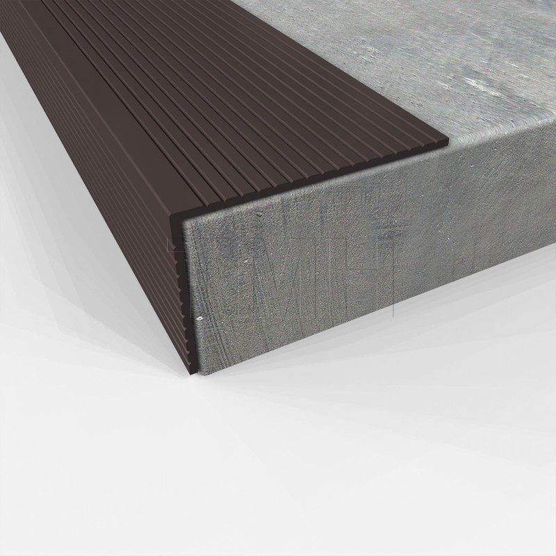 TMH Stair Nosing, Stair Edge Protector, 48" Long - Dark