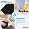 Orighty Black Microfiber Cleaning Cloth, 100 Pack Highly Absorbent Cleaning