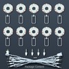 HOSY 10 Count Lantern with 11' White Wire String Lights,