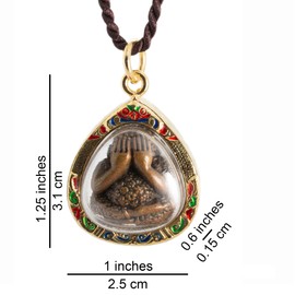 Artschatz Weeping Buddha Golden Amulet Thai Buddha Amulet Pendant