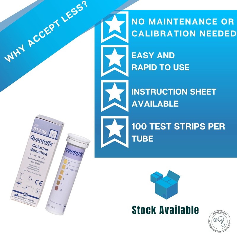 Quantofix 1188317 Chlorine Sensitive Reagent Test Strips for testing total