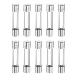 HARFINGTON 10pcs Fuses 1A 250 Volt Fast Blow Glass Fuse F1AL250V 6x30mm Fast Acting Fuses for Christmas Light Electrical Systems Microwave Ovens TVs Fans Lights Oven