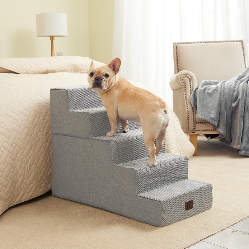 EHEYCIGA Dog Stairs for High Bed 22.5" H, 5-Step Dog