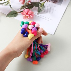 Gjinxi 14PCs Hair Ties Hair Balls Ponytail Holders Colorful Hair Beads Bauble Hair Ties No Damage Ponytail Balls Hair Elastic Hair Accessories for Girl