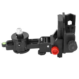 Fine Tuning Bracket Level Adapter, 360° Rotation, Magnetic Pivot Base, Level Measuring Layout Tools for Wall & Ceiling Mounting, with Adjustable Opening Clamps, Adjustable Support