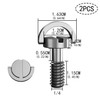 Pack of 2 1/4 Inch Screw Stainless Steel Tripod Screws