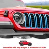 Front Grille Inserts Grill Decoration Exterior Accessories Compatible with Jeep