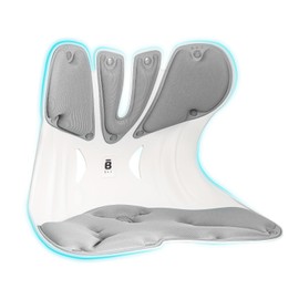 BKT Lumbar Support Seat Cushions Oversized Edition Ergoromic Office Chair for Students Office Workers Nursing Mothers Long Sitting Outdoor Fishing Floor Chair (Grey, Oversized Edition)