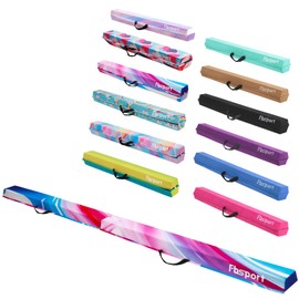 FBSPORT 8ft Balance Beam: Folding Floor Gymnastics Equipment for Kids Adults,Non Slip Rubber Base, Gymnastics Beam for Training, Practice, Physical Therapy and Professional Home Training